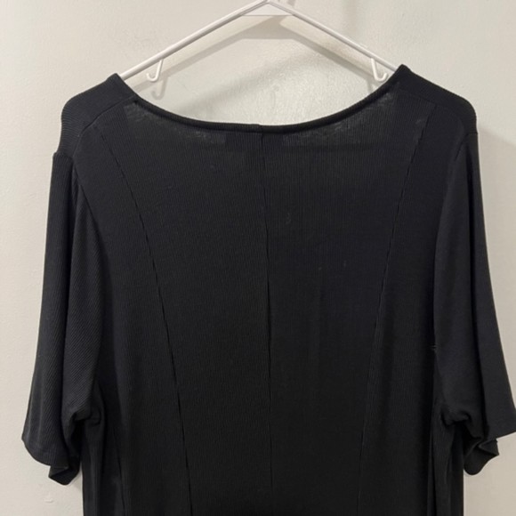 Lane Bryant Womens Black Rayon Spandex Blend Short Sleeve Midi Dress Size 14/16 - Picture 4 of 14